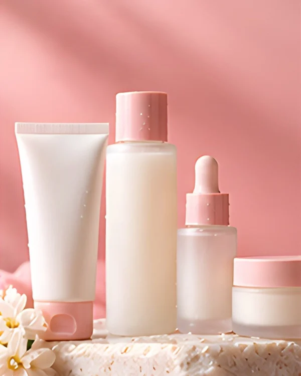 The four-step starter set: cleanser, toner, serum and water gel